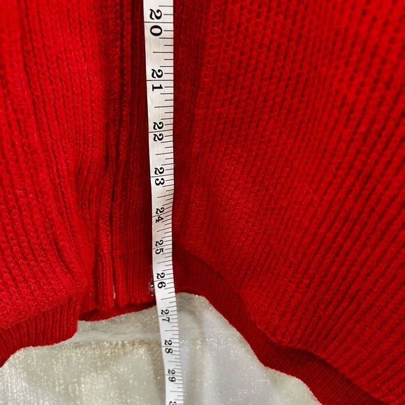Vintage Heritage Wintuk Varsity Zip Up Red White Knitted Cardigan USA Size Large - Picture 9 of 10